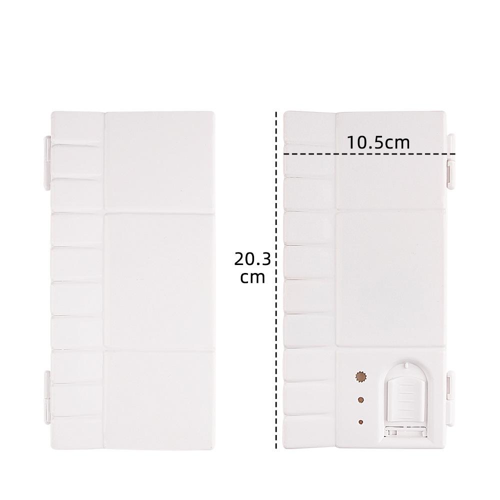 Маленькая пластиковая палитра для пигментов, акварель/акрил/масляная живопись, складная коробка для красок, студенческое искусство белый