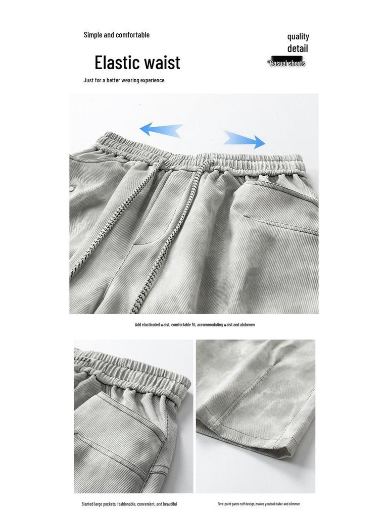2026 Trendy Summer Casual Patchwork Capris: Unisex Loose Fit Sports Shorts In Hong Kong Style