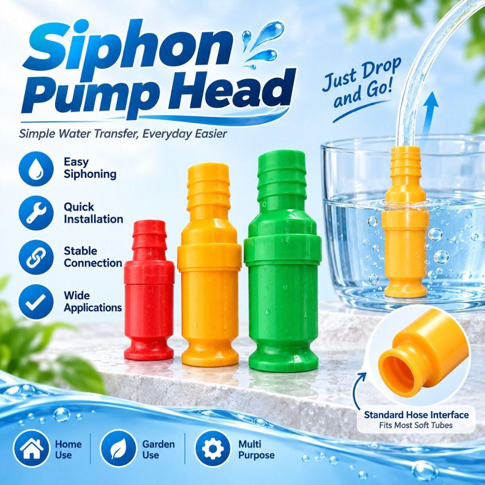 Hose Connector Siphon Pump Head Manual Water Transfer Nozzle Aquarium Water Change