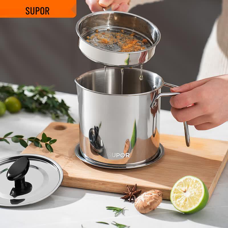 SUPOR 304 Stainless Steel Oil Filter Pot