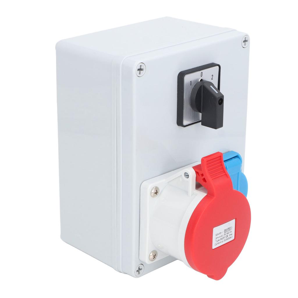 CEE Wall Socket Power Distributor Box 5P 32A 16A Main Switch IP44 Waterproof for Building