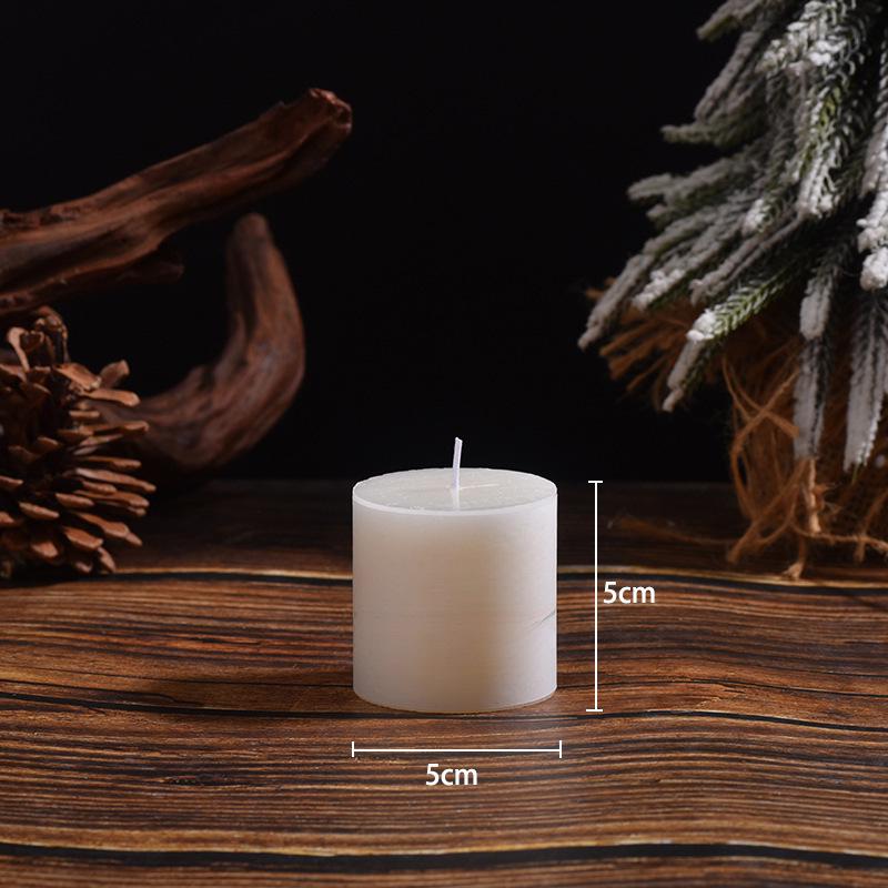 Classic Ivory Smokeless White Cylindrical Wedding Candles for Home and Restaurant Decor - Free Shipping