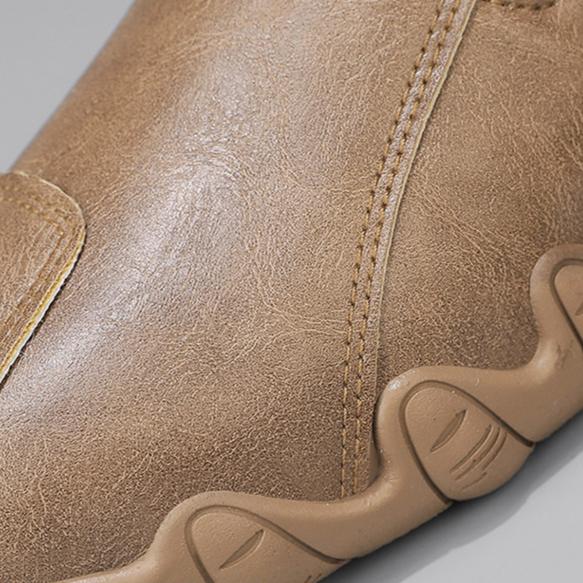 2024 Spring New Men's Casual Leather Shoe Cover Foot Lefu Shoes Flat Soft High Quality Slip-on Loafers