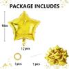 12Pcs 18Inch Multicolor Star Balloon Foil Balloon Pentagram Helium Balloon Christams Birthday Party Wedding Decoration