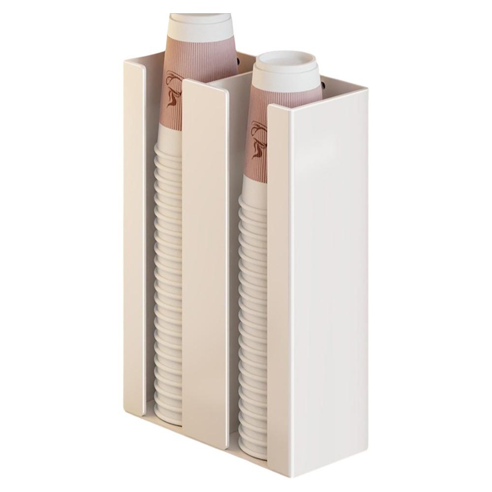 Wall Mounted Magnetic Disposable Cup Holder Large Capacity Paper Cup Organizer  Refrigerator