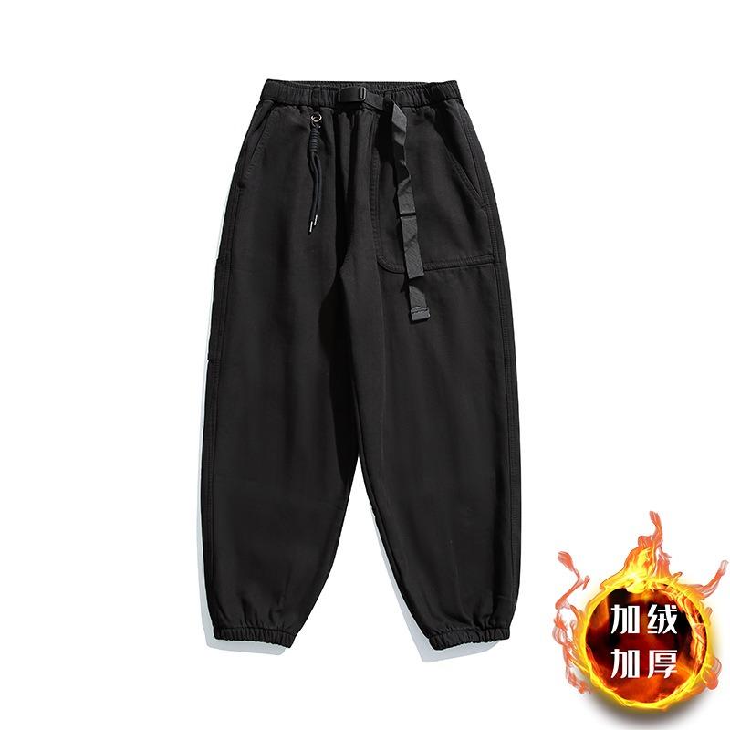 

Зимний комбинезон из чистого хлопка, вельветовые мужские брюки, износостойкие и грязеотталкивающие повседневные брюки, мужские плотные брюки, с ощущением стиля 5XL чёрный