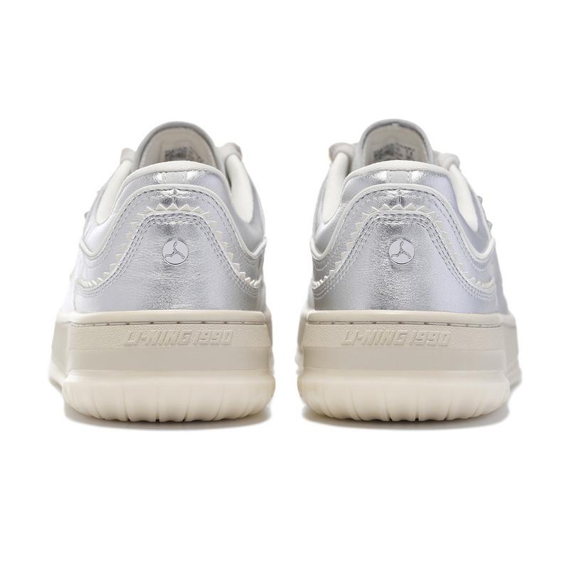Li-Ning 1990 Classic Series Heart Dance Soft Comfortable Sneakers Women Sneakers Silver Light-Antique-Yellow ALHU048-2