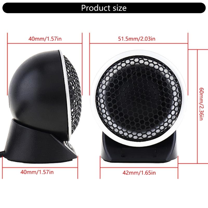Car Silk Dome Tweeter Speakers Reduced Magnetic Interferences for Music Enthusiasts Professional Rich Sound Layers 2pcs