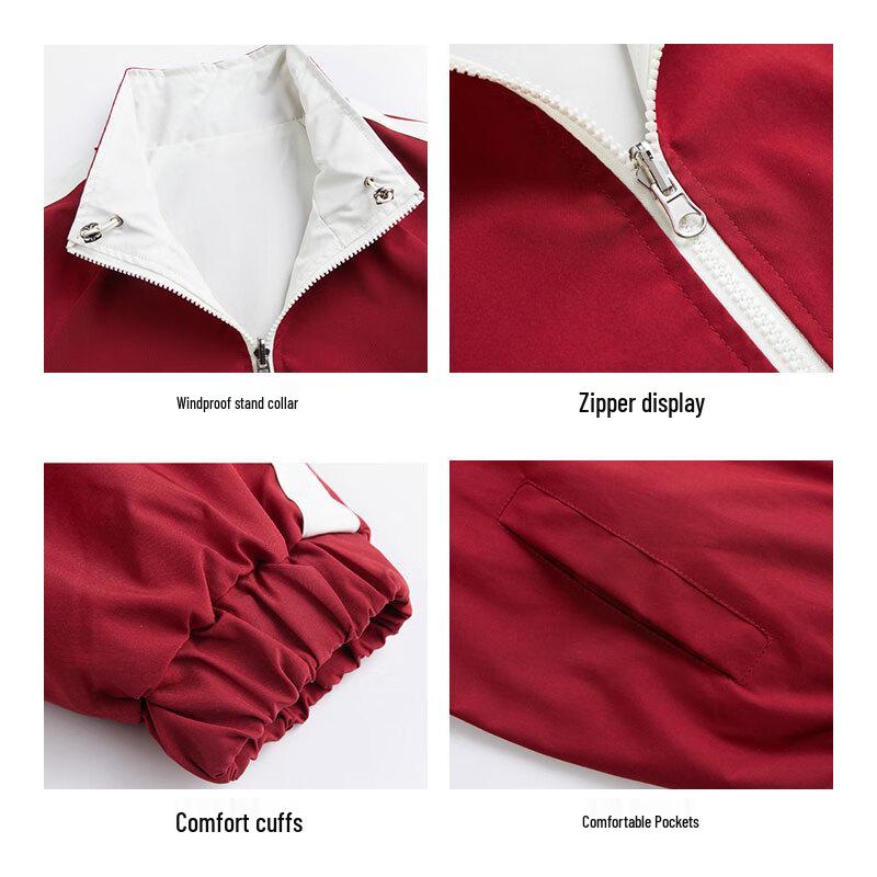 ROMON Men's Reversible Stand-Collar Casual Jacket