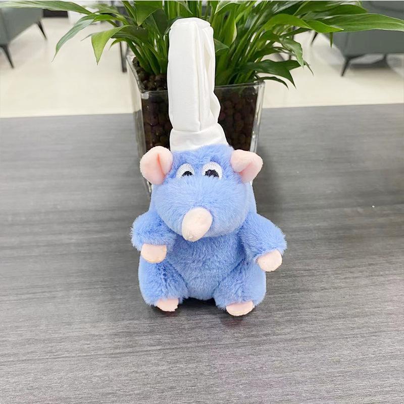 Cute Ratatouille Pendant Plush Toy Doll Keychain Mouse Chef Plush Stuffed Dolls Keyring Backpack Charms Girl Bag Car Deco Gifts