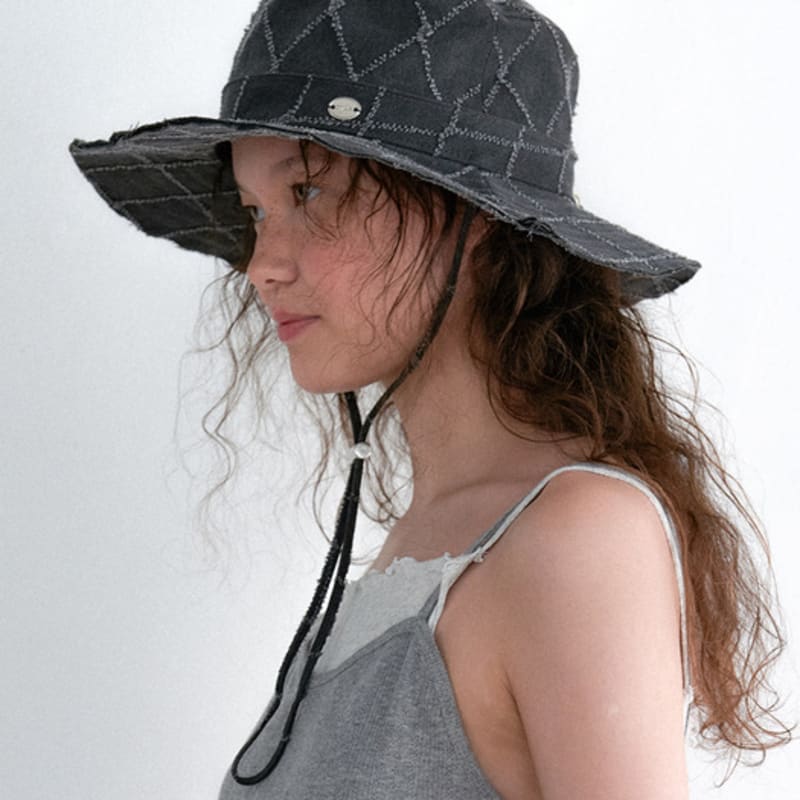 OVLA Diamond damage safari hat_charcoal HA050