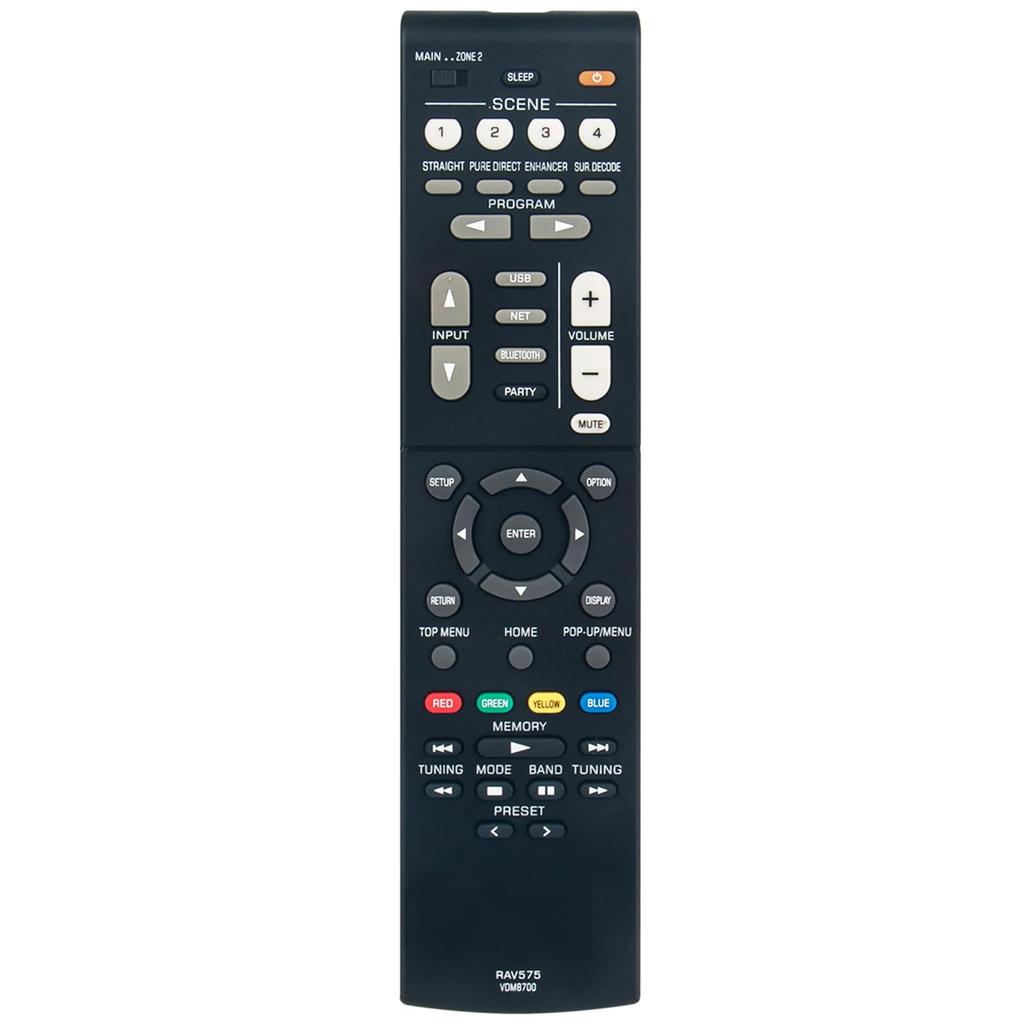 Replacement Remote Commander for Yamaha RAV575 AV Receivers: VDM8700, TSR-700, RX-V6A, TSR-700BL, and RX-V6ABL