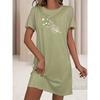 Korean-style Minimalist Casual Cute Sleeping Cat Print Women's Short