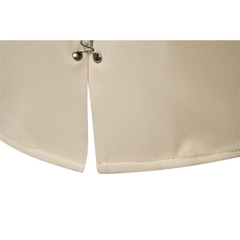 Autumn New Fashion Design Men's Long Sleeve Shirt Men High Quality Luxury Stand Collar Shirts Male Casual Social Wedding Party