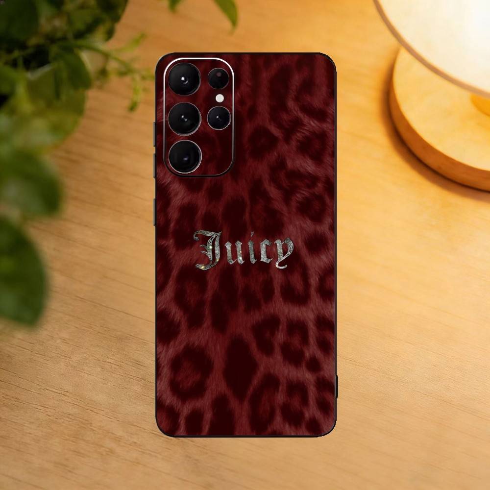 J-Juicy C-Couture Phone Case For Samsung S25,S24,S21,S22,S23,S30,Ultra,S20,Plus,Fe,Lite Black Shell