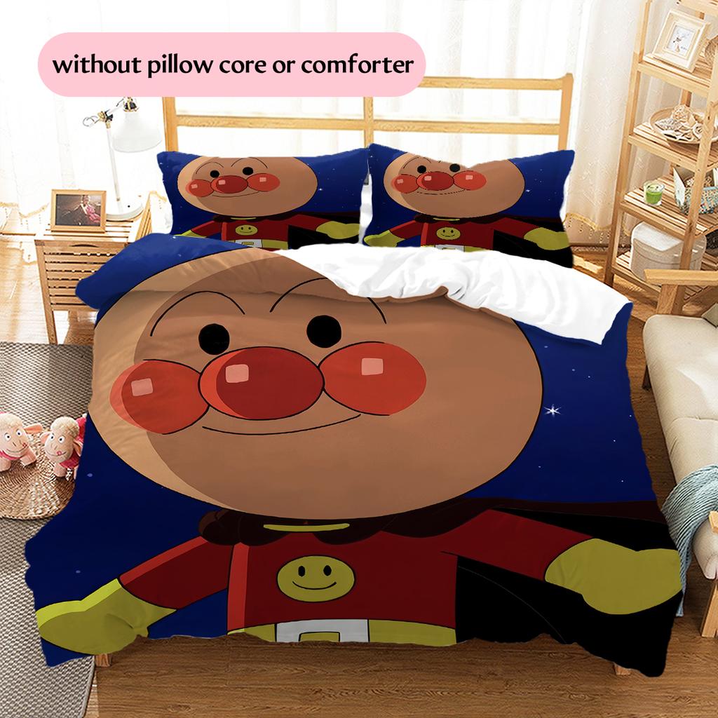 Anpanman Autumn Bedding Set Duvet Cover Pillowcase No Filler, Soft Home Bedroom Decor, Perfect Gift for Fans.chl