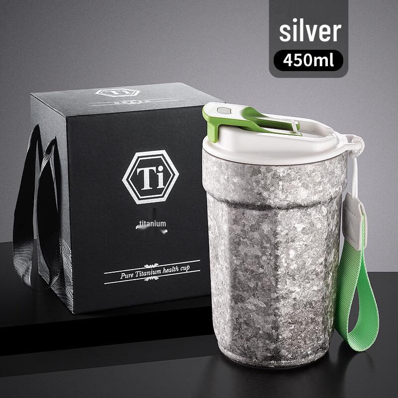 Shangqi High-End Titanium Octagonal Coffee Mug with Carrying Rope