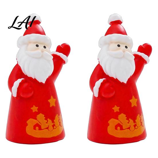 Holiday Car Dashboard Decor 2Pcs Mini Christmas Figurine Santa Claus Snowman Dolls DIY Accessories for Micro Miniature Figures Landscape Dollhouse