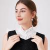 Vintage Plissiert Rüschen Falscher Kragen Einsatz Abnehmbarer Kragen Falscher Blusenkragen Halskrause Choker Modische Statements