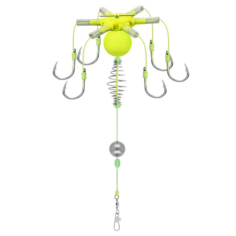 Est 1Pcs Hook Fishing Bait Cage Four Hook Carbon Steel Line Group Feeder Sinker Float Sharp Fishing Spring Bait Cage Tools