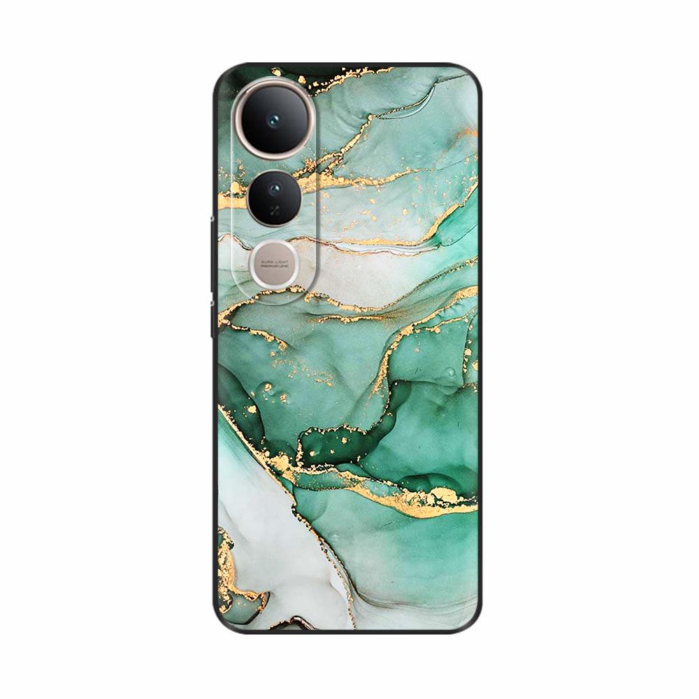 Fundas For Vivo V50 Lite 5G Popular Flowers Cartoon Soft Silicone Phone Back Cover For Vivo V50 V50 Lite 5G 4G Shell Casing Capa