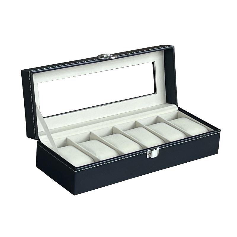 

Роскошный футляр для часов с 12 отделениями из ПУ кожи с окном