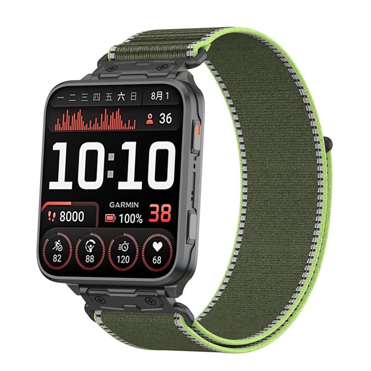 Explorer‑Style Metal‑Connector Nylon‑Loop Watch‑Band Strap, Adjustable Wrist‑Bracelet Accessory For Garmin Venu X1 Smart Watch