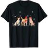 Santa Hat Reindeer Horn Labrador Dogs Christmas TShirt 100 Cotton ONeck Summer Short Sleeve Casual Mens Tshirt Size S3XL