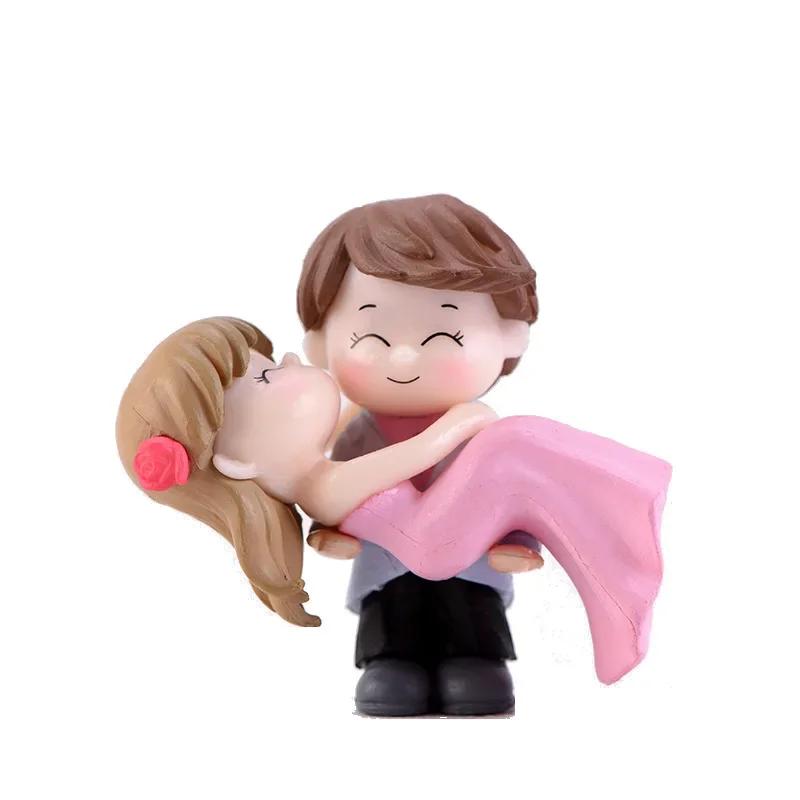 Sweet Lovers Miniature Landscape Bride Groom Model Wedding Decor Ornament Newlyweds Ornaments DIY Wedding Gifts Wedding Blessing