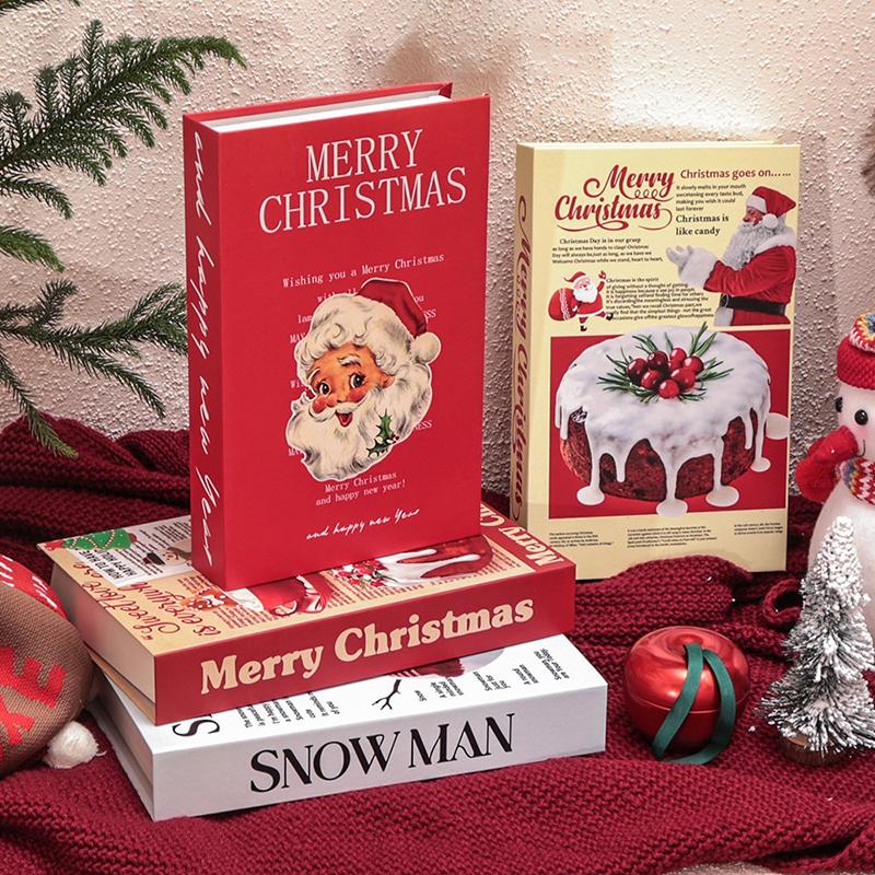 Seria Świąteczna Dekoracja Fałszywych Książek Estetyka Pokoju Dziennego Rekwizyty Dekoracje Książek Wnętrze Ozdoby na Stolik Kawowy Dodatkowe