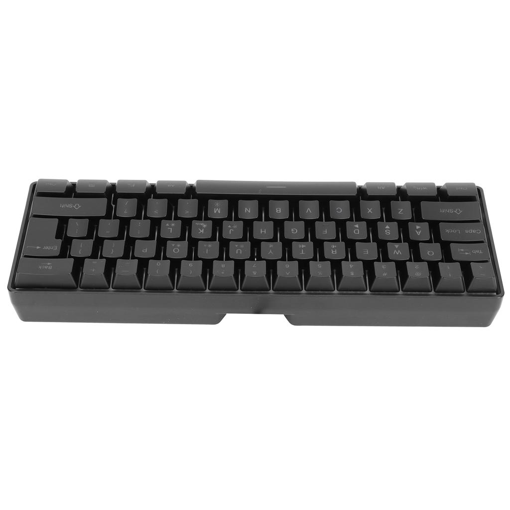 Gaming Keyboard Portable Backlit 61 Keys Wired Black USB PC Keyboard for Home Office Laptop Work Gaming