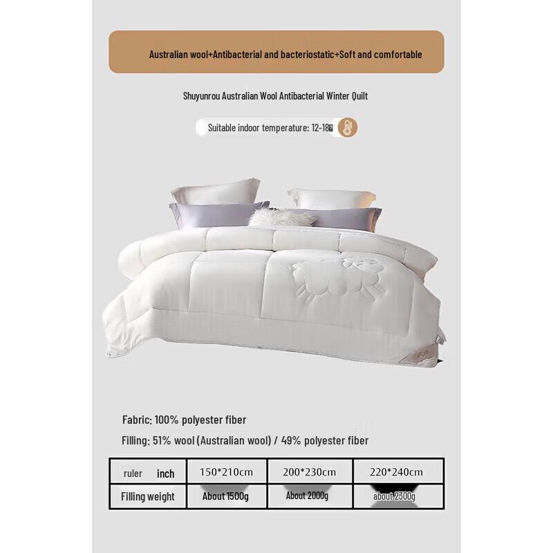 

Mercury Australian Wool Anti-bacterial Winter Duvet