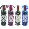 Washable Silicone Wine Bottle Storage Bag Reusable Water Bottle Tote Bags Cup Mat Wine Bottle Mesh Basket For Picnic Organizer