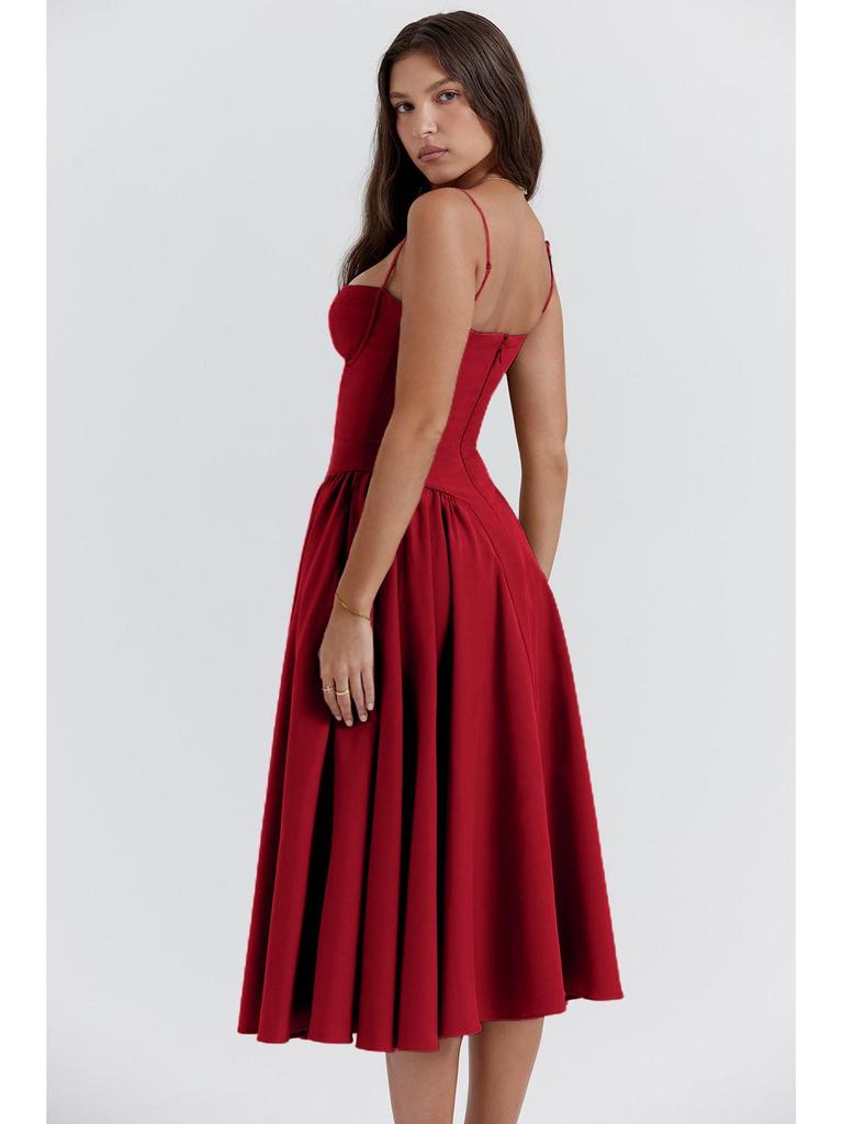 2024 French Retro Long Slip Dress - Court Style Dopamine Outfit