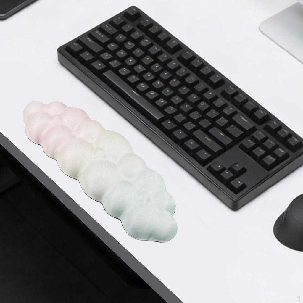 Reposamuñecas para Teclado Brazo de Ordenador Antideslizante Almohadilla para Codo de Escritorio de Portátil para Juegos Familia Amigos