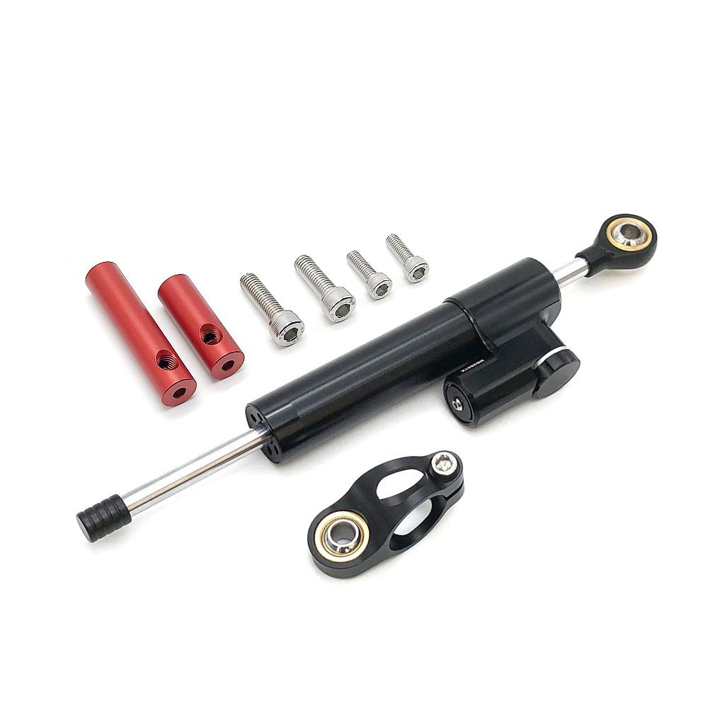 CNC Carbon Fiber Stabilizer Steering Damper Adjustable Electric Scooter Steering Damper Bracket Support Kit For Inxing V5 чёрный
