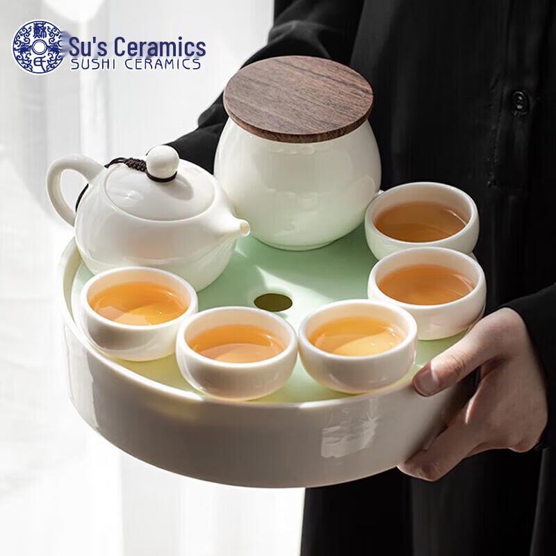 Керамический нефритово-изумрудный набор для чая Гунфу Су Ши Хэшиби