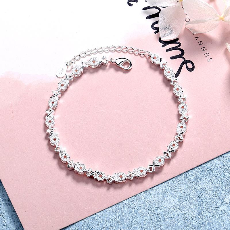 925 Silver Stars Bracelets For Women Fashion Korean Designer Frosted Bead Bracelet Beautiful Party Wedding Jewelry Gift