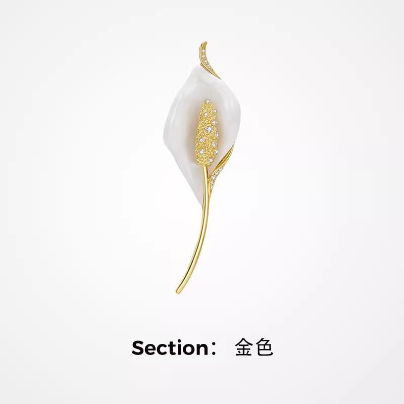 

Брошь Smooth Sailing High-End Женская Роскошная Темпераментная Цветочная Булавка Простая Высококачественная Брошь Аксессуары Для Костюмов