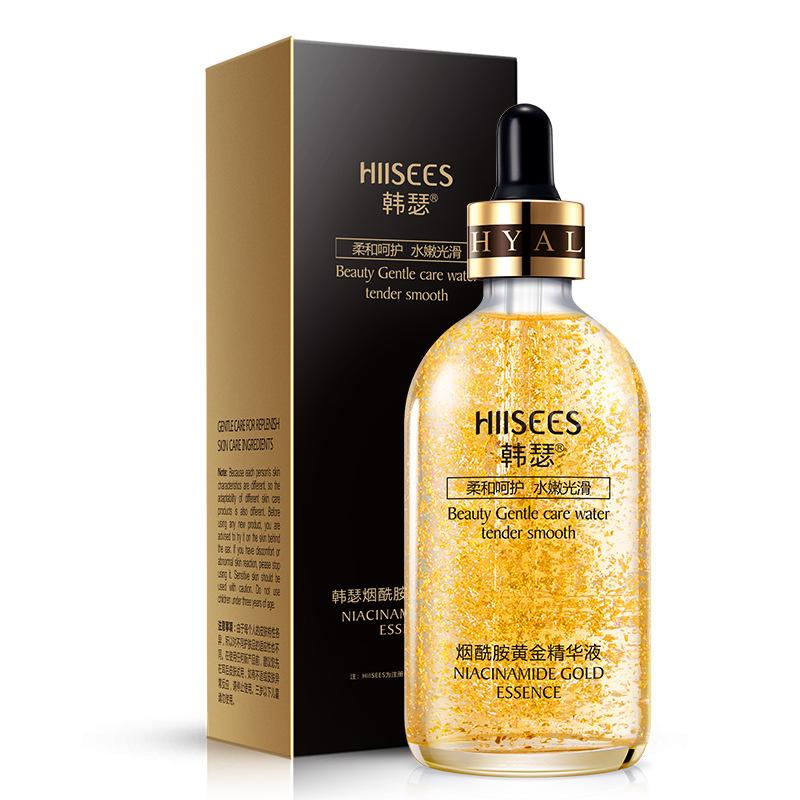 24K Gold Tense Moisture Essence Pure Hyaluronic Acid Serum Anti-wrinkle Gold Nicotinamide Liquid Skin Care Essence