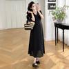 2026 Summer French V-Neck Short Sleeve Floral Maternity Dress