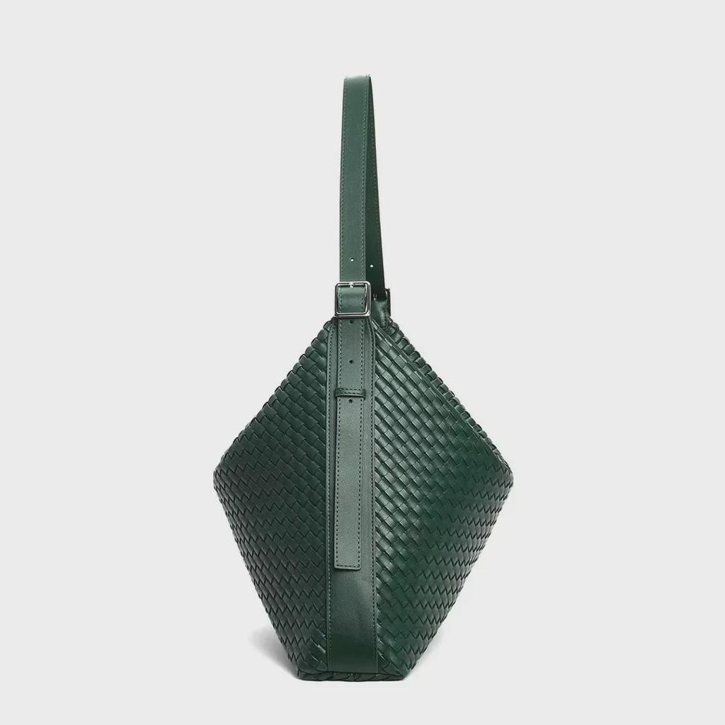 Borsa Tote da Donna in Vera Pelle Intrecciata a Mano in Pelle Bovina - Borsa a Spalla Versatile di Grande Capacità per il Pendolarismo