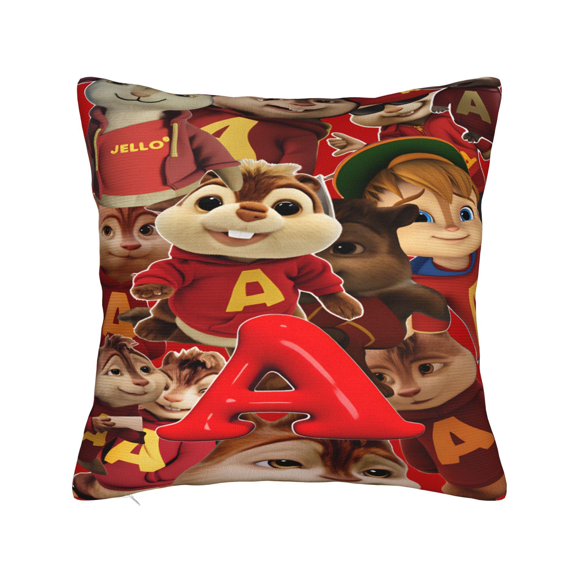 

Alvin and the Chipmunk Pillow Case Graphic Pillow Cover Novelty Cushion Cover For Sofa Car Home Decor 30cmx30cm
