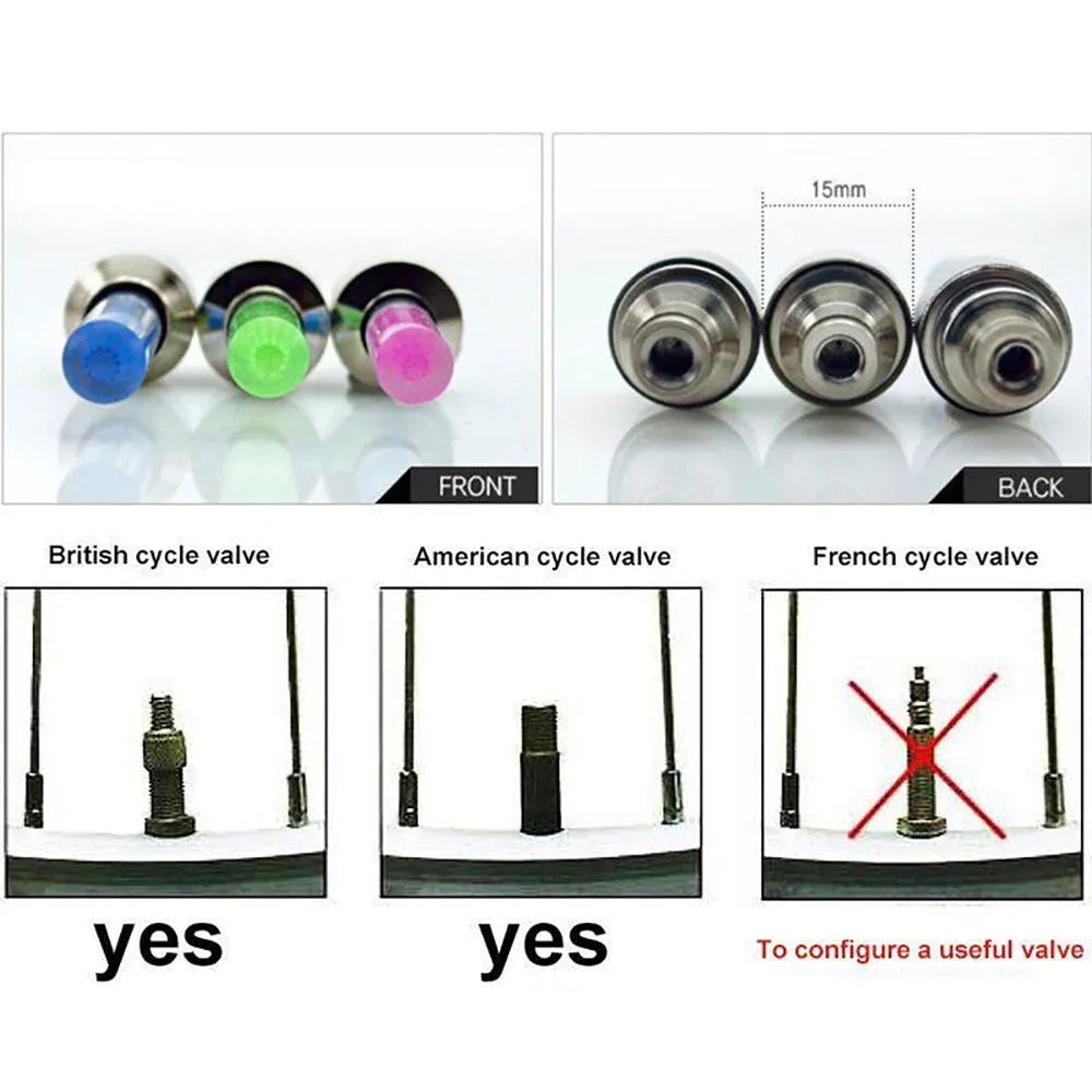 Bicycle Tire Valve Light Bike Wheel Spoke Flashlight Night Cycling Safety Luminous Tyre Valve Caps Car Motorcycles Accessories