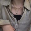 iF ME Korean Retro Heart Pendant Multilayer Gold Necklace Elegant Simple Necklaces Jewelry Accessories