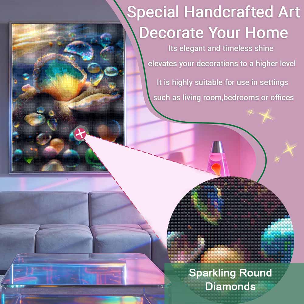 Diamond painting abstract colorful bubbles art DIY 5D home room decoration kit