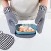 Mănuși de cuptor izolate din silicon, rezistente la căldură, mănuși de cuptor cu microunde, instrumente de copt pentru bucătărie și bar, ustensile de copt