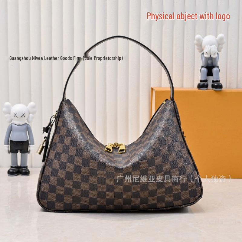 

Women s Classic Monogram Slouchy Shoulder Bag - Versatile, Fashionable, Large Capacity Underarm Design 33x9x22 cm