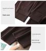 Premium Coffee Wool Wide-Leg Women's Pants - New 2025 Autumn/Winter High-Waisted Slimming Loose Fit, Plus Velvet Thick Straight-Leg.
