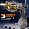 Electric Water Gun Colorful Lights Continuous Firing Squirt Gun Large Capacity Long Range Shooting Watergun Beach Outdoor Toy